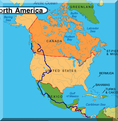 ruteskitse for nordamerikatur 2004 - 2005